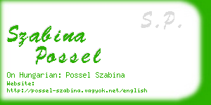 szabina possel business card